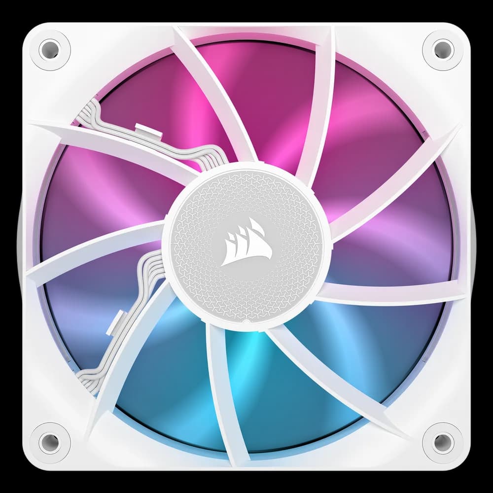 VENTILATOR Corsair iCUE LINK RX120 RGB ALB, viteza 0.400-2100 RPM +/- 10%, 10.5-74.2 CFM, Presiune Statica: 0.12-4.38 mm-H2O, 10-36dBA, Prindere magnetica, Lungime cablu 135mm "CO-9051021-WW" — miniatură