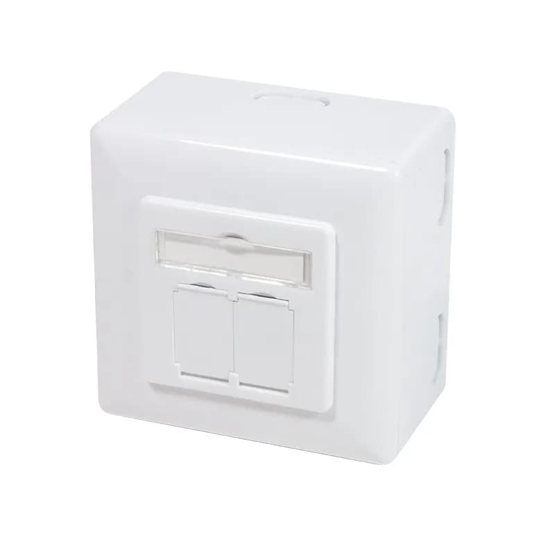 PRIZA RJ-45 aplicabila cu 2 iesiri | PRIZA RJ-45 incastrabila cu 2 iesiri LOGILINK pt. cablu FTP, Cat6, Krone (LSA) x 2 | RJ-45 (M) x 2, ecranat, plastic cu metal, 1 buc, "NP0039A"