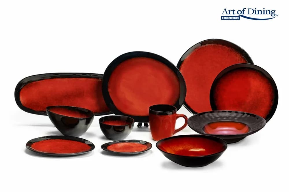 SET 4X FARFURIE INTINSA CERAMICA 28 CM, VULCANO, ART OF DINING BY HEINNER — miniatură