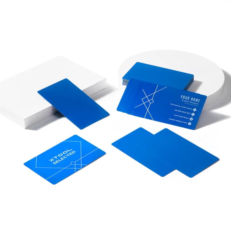 Material pentru gravare laser xTool Metal Business Cards – 60 buc (P5020124) — miniatură