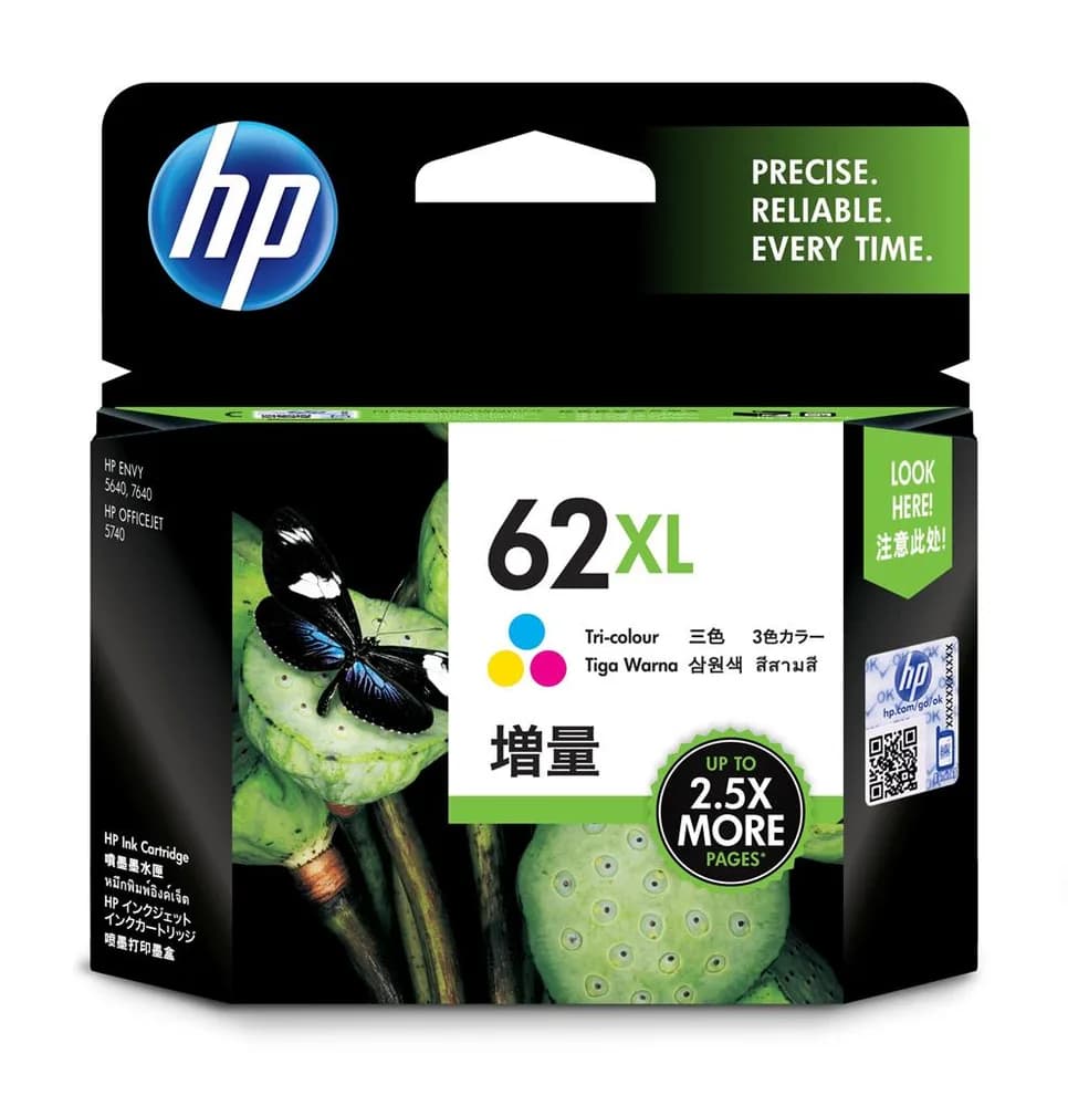 Cartus Cerneala Original HP Color, nr.62XL, pentru Envy 5640 AIO| OfficeJet 200 Mobile| OfficeJet 250 Mobile AIO, 415, "C2P07AE"
