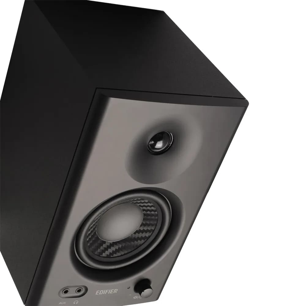 BOXE EDIFIER 2.0, RMS: 42W (2 x 21W), studio monitor, volum, bass, treble, intrare jack 6.35 TRS balanced, RCA, iesire casti, black, "MR4-BK" — miniatură