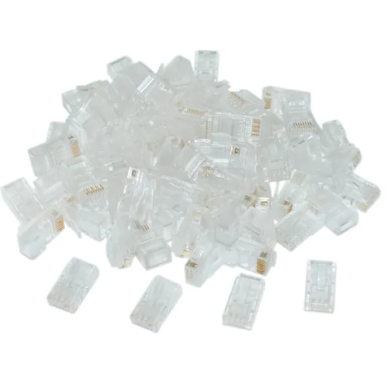 MUFA RJ-45 GEMBIRD pt. cablu UTP, Cat6, RJ-45 (T), plastic, 100 buc, "LC-8P8C-002/100"