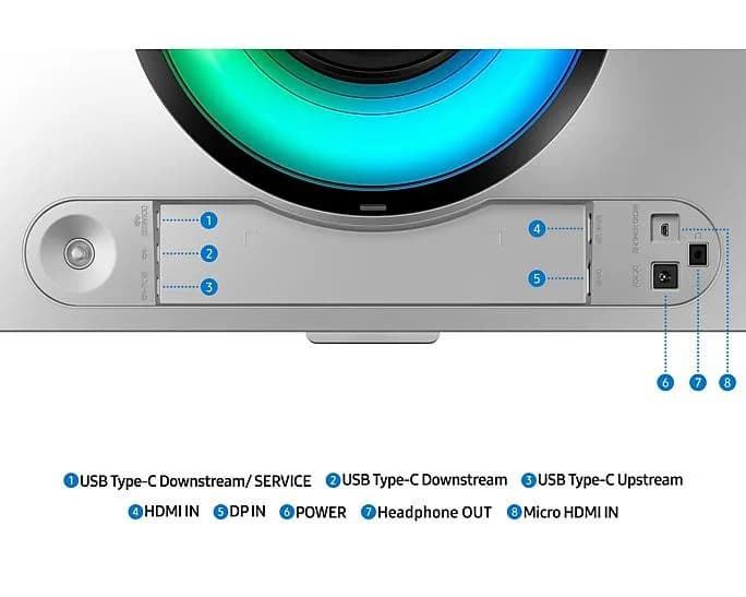Monitor Samsung 49" LS49DG934SUXEN, Curvature: 1800R, Diagonal (inch): 49, Diagonal (cm): 124, Aspect ratio: 32:9, Panel: QD-OLED, Resolution: 5120x1440, Refresh Rate: 240Hz, Response time GtG: 0.03ms, Brightness (max): 250 cd/m², Contrast (static) : 1,000,000 : 1, Viewing angle: 178/178, Color — miniatură