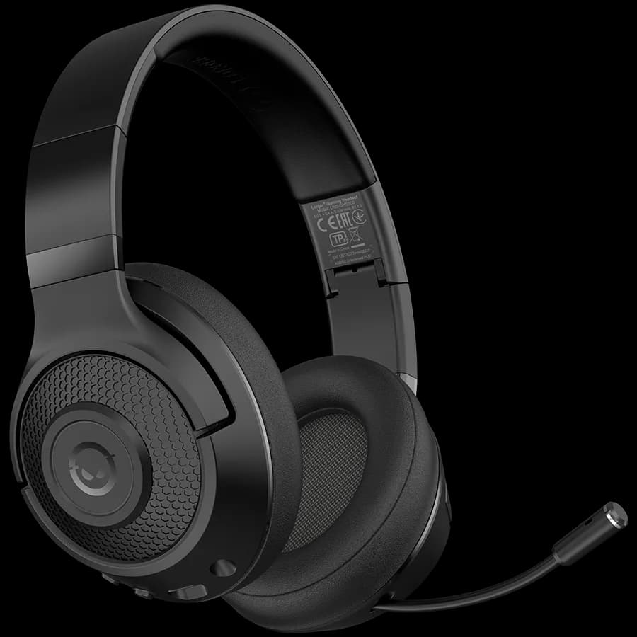 LORGAR Noah 500, Wireless Gaming headset with microphone, JL7006, BT 5.3, battery life up to 58 h (1000mAh), USB (C) charging cable (0.8m), 3.5 mm AUX cable (1.5m), size: 195*185*80mm, 0.24kg, black "LRG-GHS500"