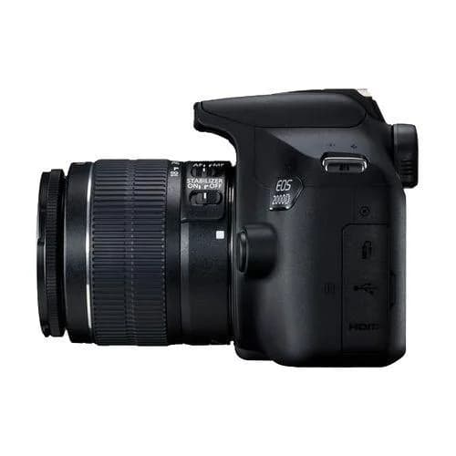 Camera foto Canon EOS-2000D kit, obiectiv EF-S 18-55mm f/3.5-5.6 IS II 24.1MP,3.0" TFT fixed DIGIC 4+, ISO 100-6400,FullHD movies 30fps,compatibil SD/SDHC/SDXC, 30-1/4000 sec,9 puncte de focus, HDMI mini,USB,WI-FI, accumulator Li-ion LP-E10, montura EF/EF-S. — miniatură