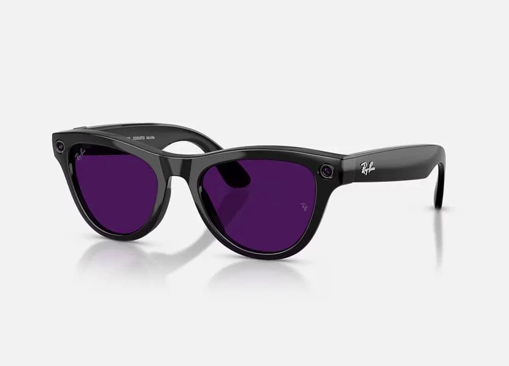 RayBan Meta SKYLER High Bridge Fit - Shinny Black - Amethyst Transitions® Gen2 — miniatură