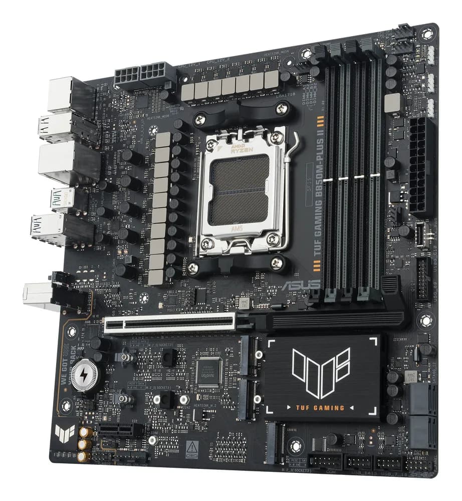ASUS TUF GAMING B850M-PLUS II AM5 4xDDR5 mATX Pciex5 DP HDMI USB MB "TUF GAMING B850M-PLUS II" — miniatură