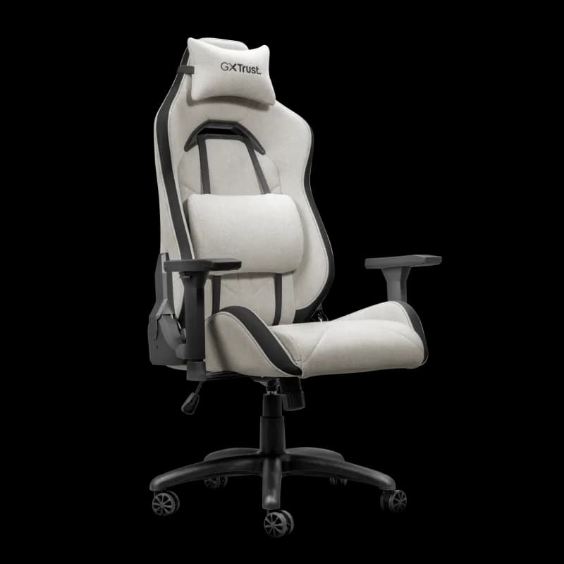 Scaun gaming Trust GXT 723B Ruya Comfortable, 5 roti, ridicare pe gaz clasa 4, adjustabil pe inaltime, material elastic fabric, greutate maxima suportata 150 kg, negru