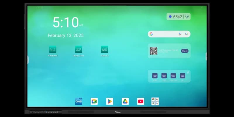 OPTOMA Touch 3 Series 75" interactive flat panel display, Android 14 OS, Octa-core A72 x4 + A53 x4, GPU G52 MC3, 8GB RAM, 64 GB stocare, 3840x2160, Brightness 450, Raspuns 6ms, Back light: Direct type LED, 5.500:1, 1070 display colors, 2 x speaker count (2 x 20W), surfaace hardness 7H, Glass Anti