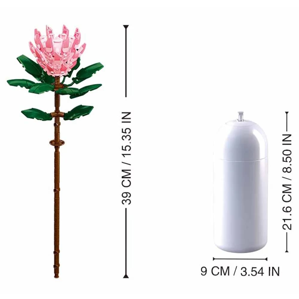 Set de Constructie Flowers, 219 piese, Protea Cynaroides - Sluban — miniatură