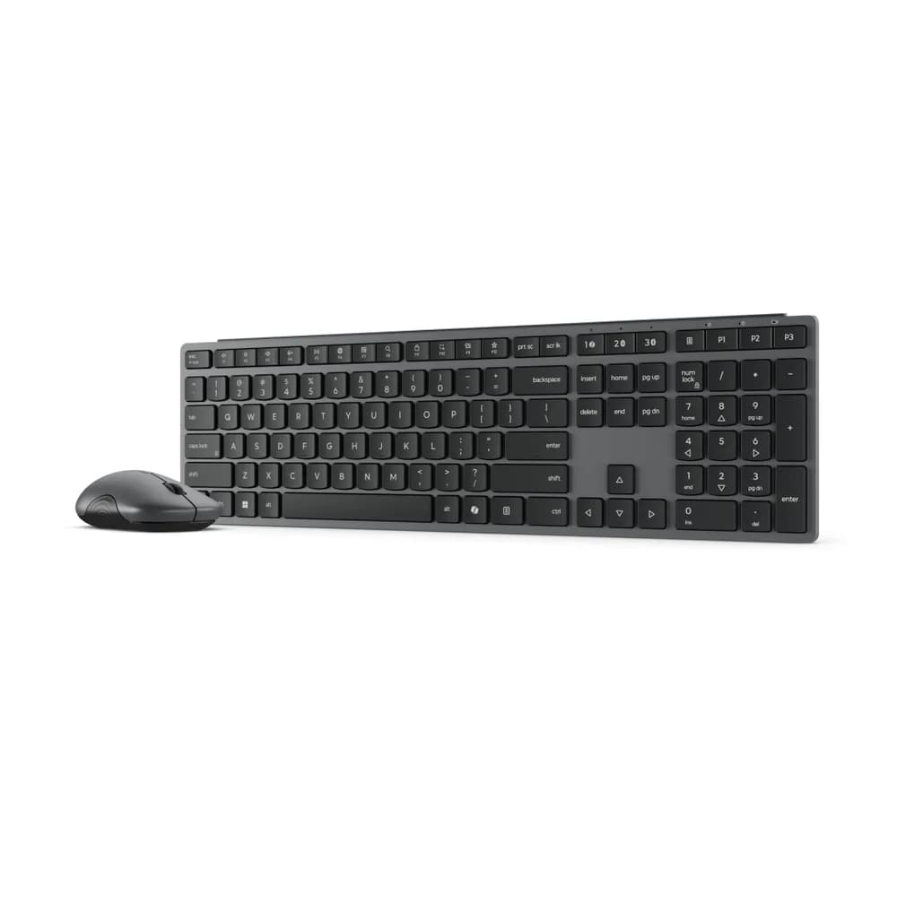Kit wireless tastatura si mouse Lenovo 700 Modern, taste numerice, gri inchis — miniatură