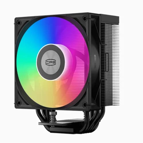 Cooler PCCooler "RT500 TC ARGB", skt. Intel si AMD, racire aer, vent 120mm,500 - 2200 rpm, 5 heatpipes, inaltime 155mm, negru ARGB, "RT500 TC ARGB BK" — miniatură