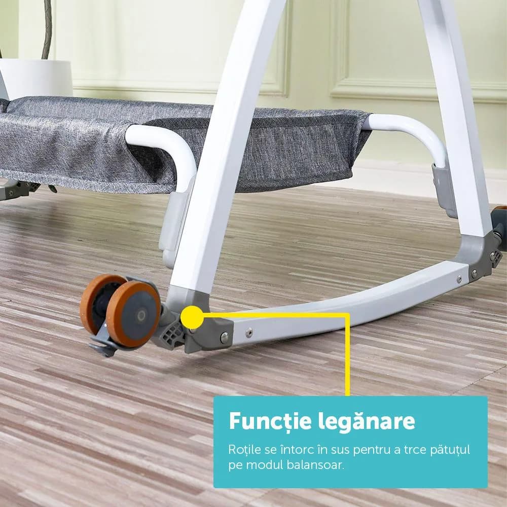 Patut 2 in 1 Co-Sleeper cu functie de leagan, U-Grow — miniatură