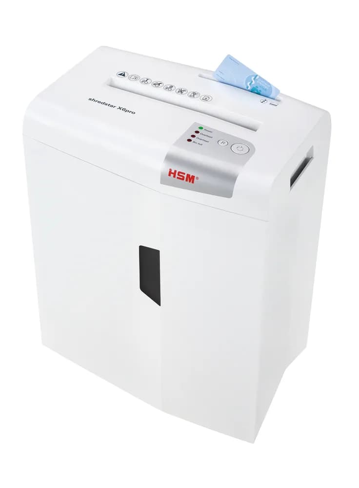 Distrugator documente manual HSM ShredStar X 6 PRO, 6 coli, cross cut (2 x 15mm), securitate 5 "H-1046111" — miniatură