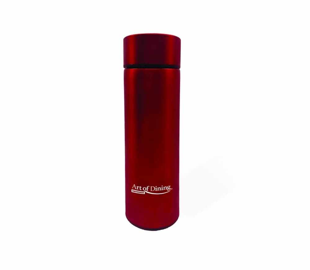TERMOS INOX 450 ML, CU INDICATOR LED PENTRU TEMPERATURA, ROSU, ART OF DINNING BY HEINNER — miniatură