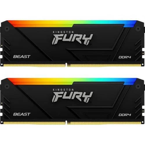 Memorie RAM Kingston FURY Beast RGB, 16GB DDR4, 3600MHz, CL17 — miniatură