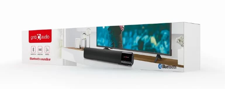 BOXE GEMBIRD portabile bluetooth, tip soundbar, RMS: 10W (2 x 5W), baterie 1200mAh, black, "SPK-BT-BAR400-01" — miniatură