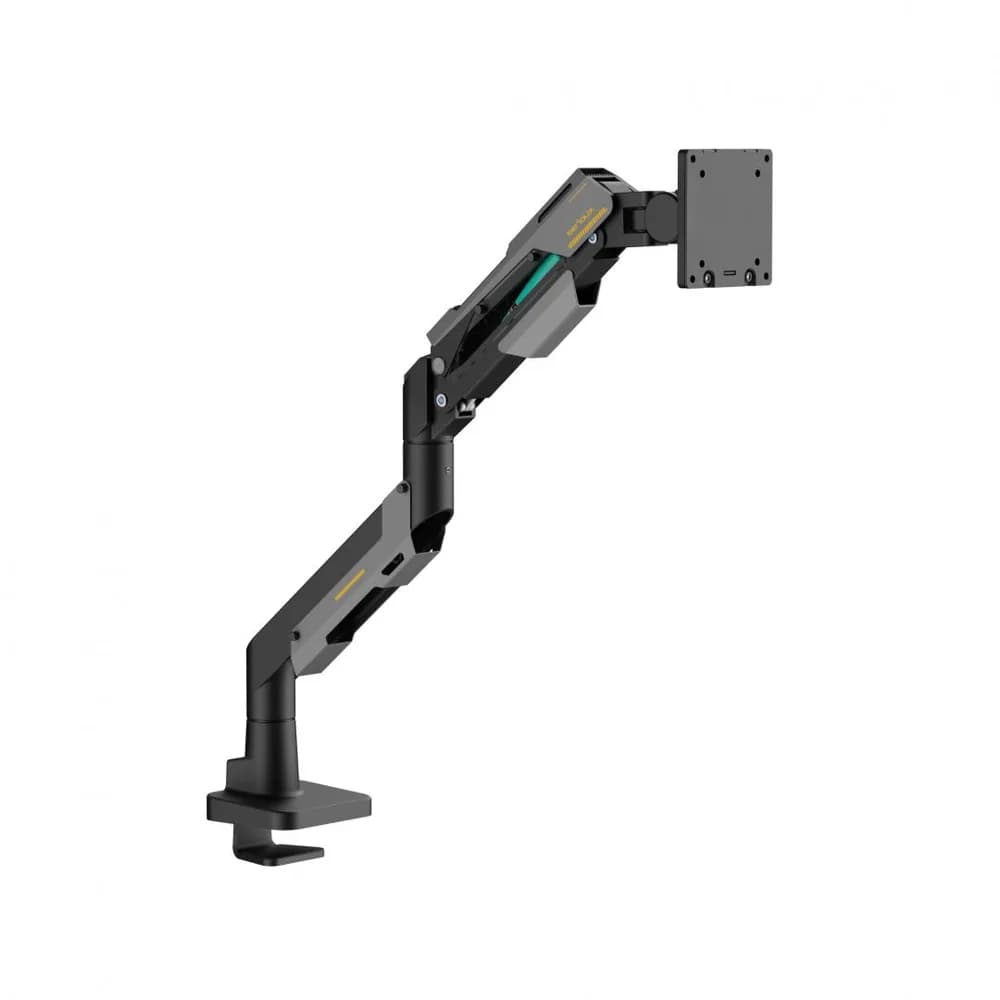 Suport monitor Serioux SRXA-MM101-C012GR, arc cu gaz, compatibilitate dimensiune ecran 24"-57", greutate maximă suportata: 2~30 kg, VESA: 75x75, 100x100, 100x200, 200x100, 200x200, inclinare: +70°~-45°, pivotare: +90°~-90°, rotația ecranului: 360° — miniatură