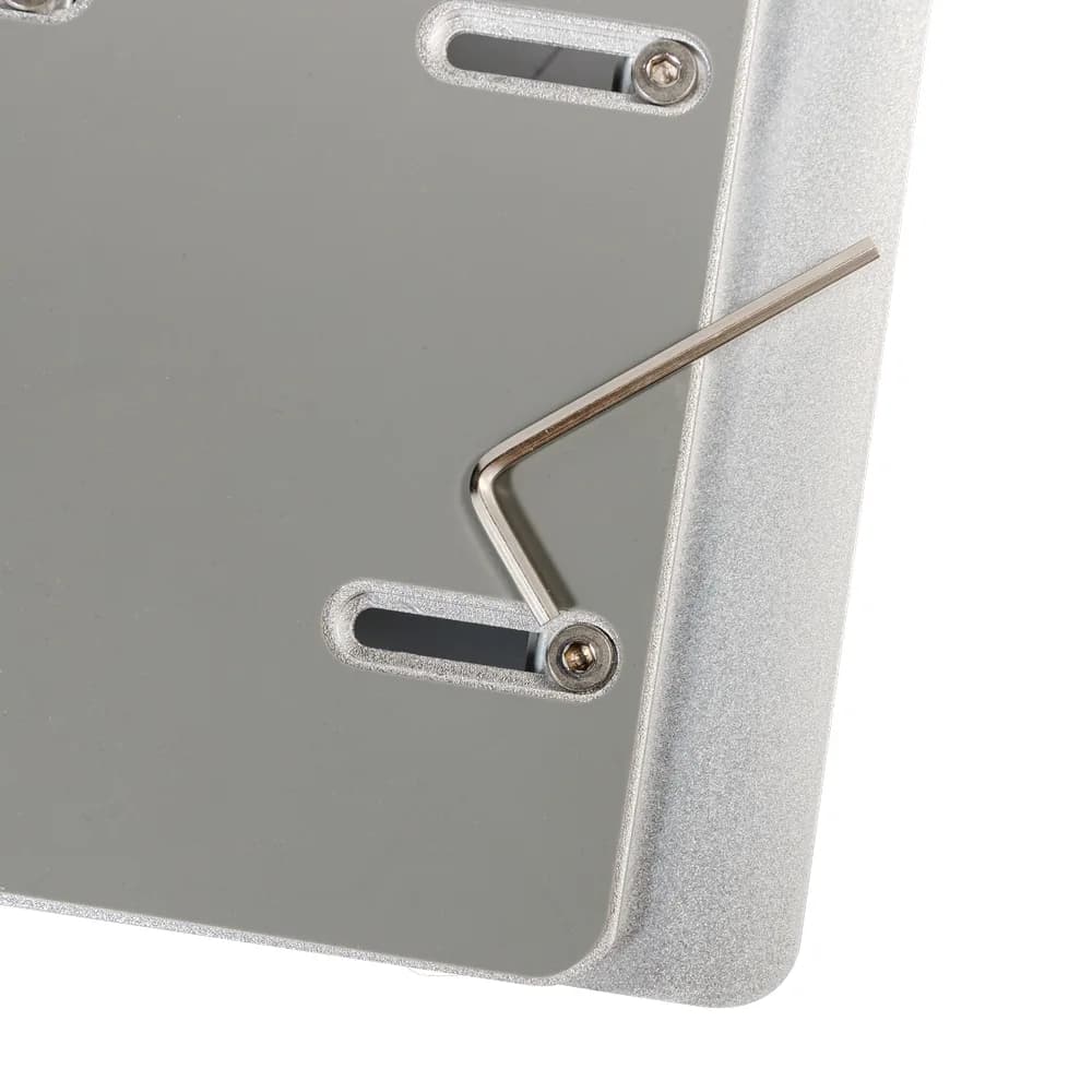 STAND SPACER vertical, notebook 14/17", dublu, protectie impotriva zgarieturilor, latime ajustabila, argintiu, aluminiu sablat, "SPS-Vertical" — miniatură