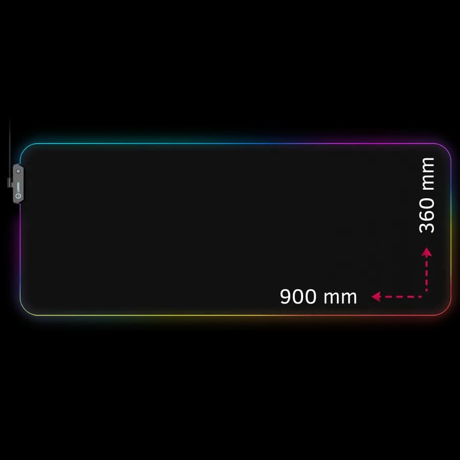 Lorgar Steller 919, Gaming mouse pad, High-speed surface, anti-slip rubber base, RGB backlight, USB connection, Lorgar WP Gameware support, size: 900mm x 360mm x 3mm, weight 0.635kg "LRG-GMP919"