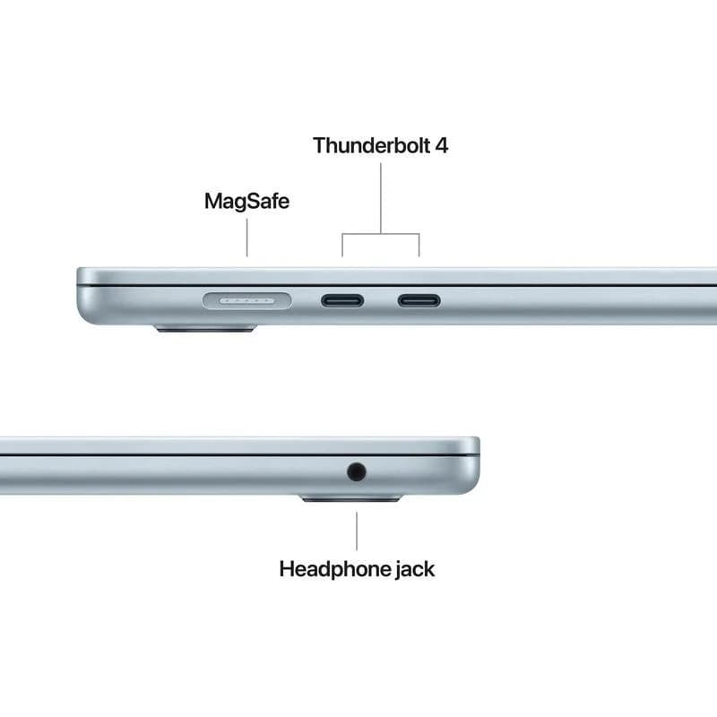 MacBook Air 15.3" Retina/Apple M5 (CPU 10-core, GPU 10-core, NeuralEngine16-core)/32GB/512GB - Sky Blue - INT KB (No Adapter) - 2026 (CTO from MDVQ4RO/A) — miniatură