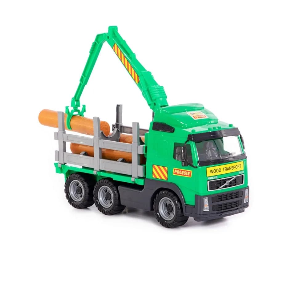 Camion cu lemne - Volvo PowerTruck, 45x19x25 cm, Wader — miniatură