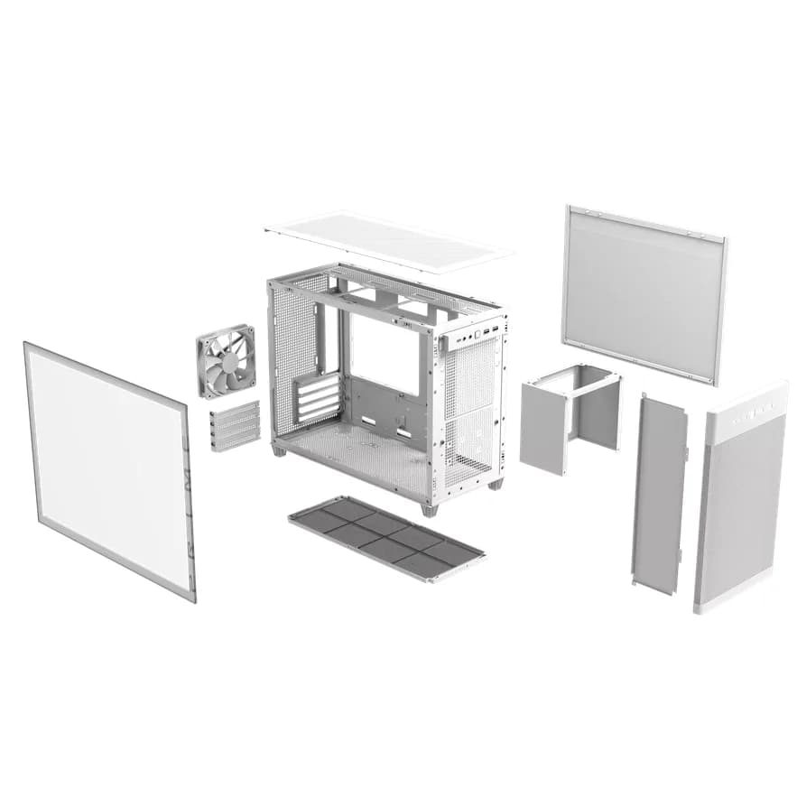 Carcasa ASUS AP201 PRIME CASE TG WHITE, Mini Tower, White — miniatură