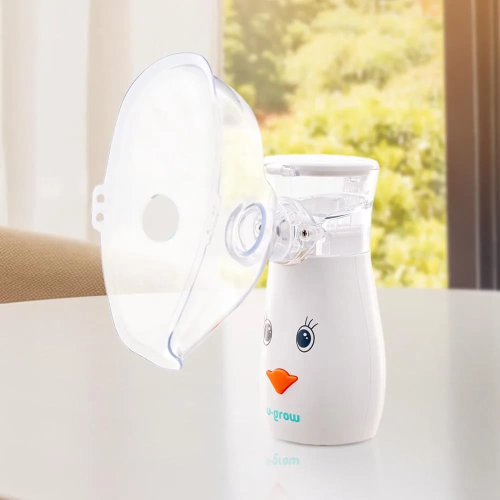 Aparat aerosoli U-Grow, portabil cu ultrasunete,tehnologie silentoasa, masca de copii si adulti inclusa in pachet, design prietenos pentru copii — miniatură