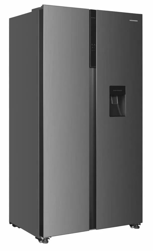 Side by Side HEINNER HSBS-HM529NFBKWDE++, No Frost, 529 L, Clasa E, Dozator apa, Inox