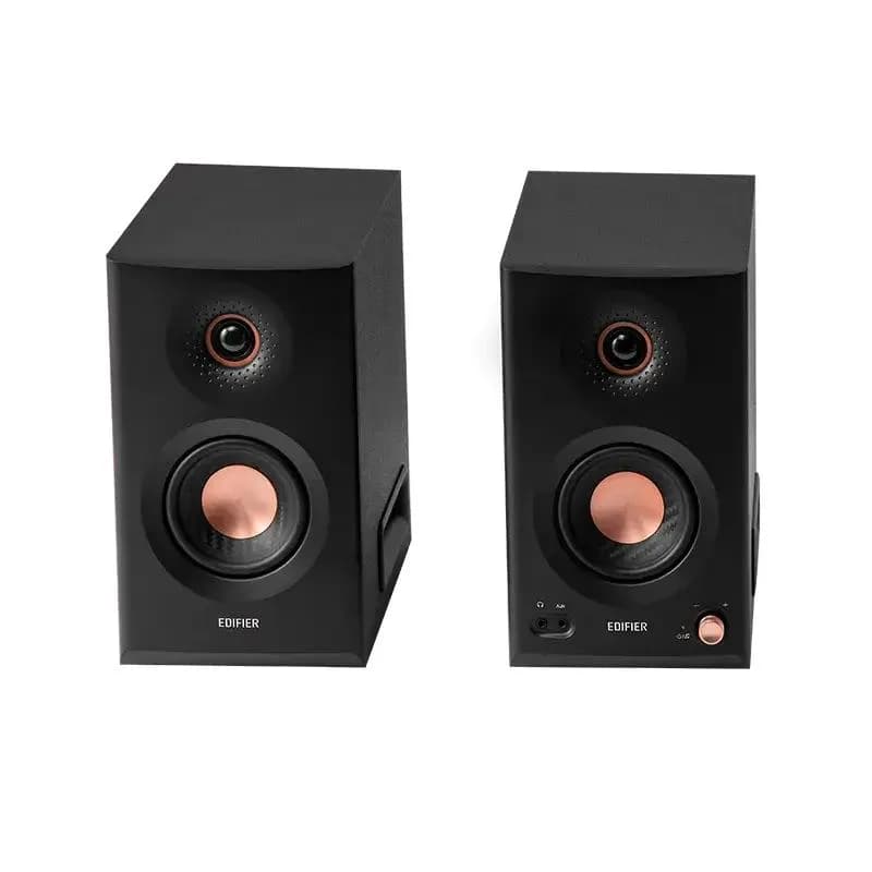 BOXE EDIFIER 2.0, RMS: 110W (2 x 30W + 2 x 15W + 2 x 10W), studio monitor, BT v6.0, volum, high freq, low freq, intrare jack 6.35 TRS balanced, XLR balanced, RCA/AUX, black, "MR5-BK" — miniatură