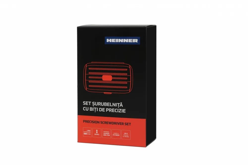 HEINNER Set surubelnita cu 30 biti de precizie — miniatură