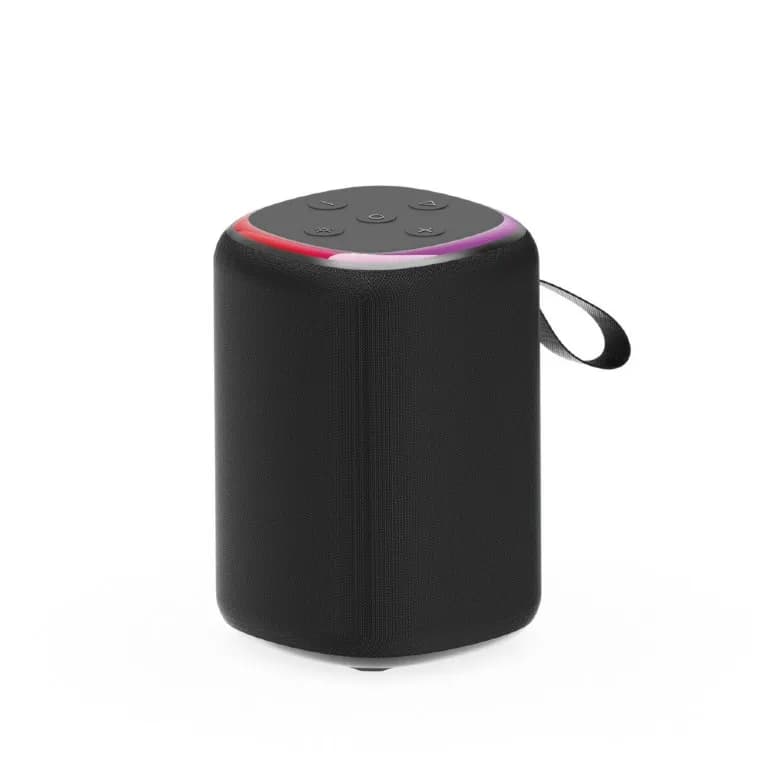BOXE GEMBIRD portabile bluetooth, RMS: 5W, baterie 800mAh, microSD, FM-radio, LED light, BT v5.3, 76x76x115mm, 350 grame, black, "SPK-BT-LED-08S"