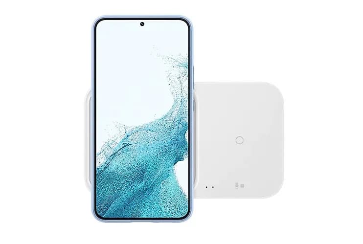 Wireless Charger Duo 15W Super Fast Wireless Charge; White "EP-P5400BWEGEU" — miniatură