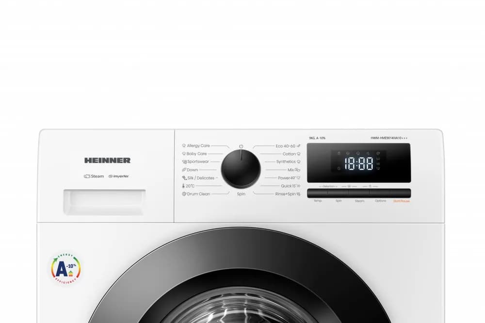 Masina de spalat rufe HEINNER HWM-HME9014IVA10+++, 9 kg, 1400 rpm, Clasa: A, Alb — miniatură