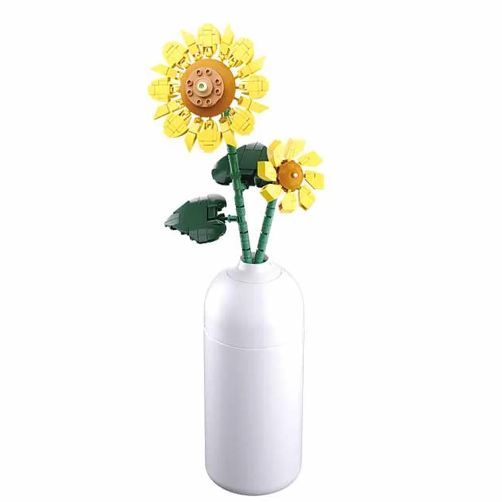 Set de Constructie Flowers, 251 piese, Floarea Soarelui - Sluban — miniatură