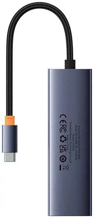 HUB USB Baseus UltraJoy 4 in 1, input USB Type-C, output 4 x USB 3.0, gri "B0005280A813-03" - 6932172630829 — miniatură