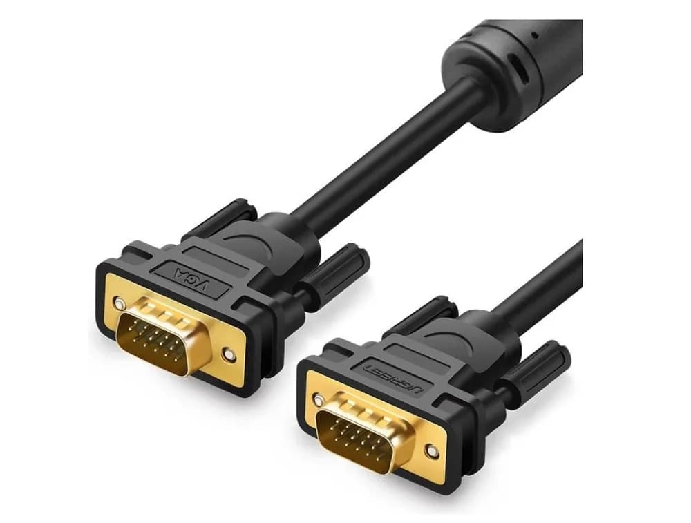 CABLU video Ugreen, „VG101” VGA (T) la VGA (T), 2m, ecranat, negru, "11646” - 6957303876464