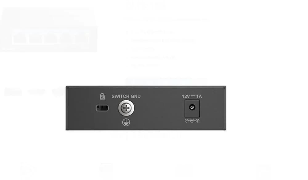 D-LINK DMS-105 UNMANAGED SWITCH 5 PORT, Interfata: 5 x 10/100Mbps/1G/2.5G, Auto MDI/MDIX, CAPACITATE SWITCH: 25gBPS, Packet Forwarding Rate:18.6 Mpps, Dimensiuni 100.5 x 82 x28mm, Greutate: 238.6 g. — miniatură