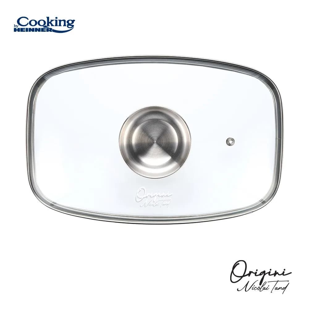 TAVA ROASTER DIN ALUMINIU TURNAT + CAPAC 39 X 22.5 X 11 CM, 5.3L, NICOLAI TAND, ORIGINI, COOKING BY HEINNER — miniatură