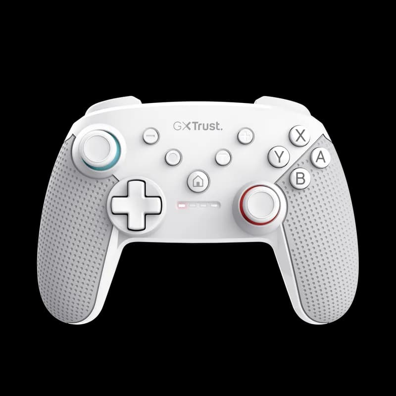 Controller wireless Trust Muta pentru consola Nintendo Switch, 15 butoane, controale: A, B, X, Y, L1, L2, L3, R1, R2, R3, reset, 8-way, start, select, d-input, alb — miniatură
