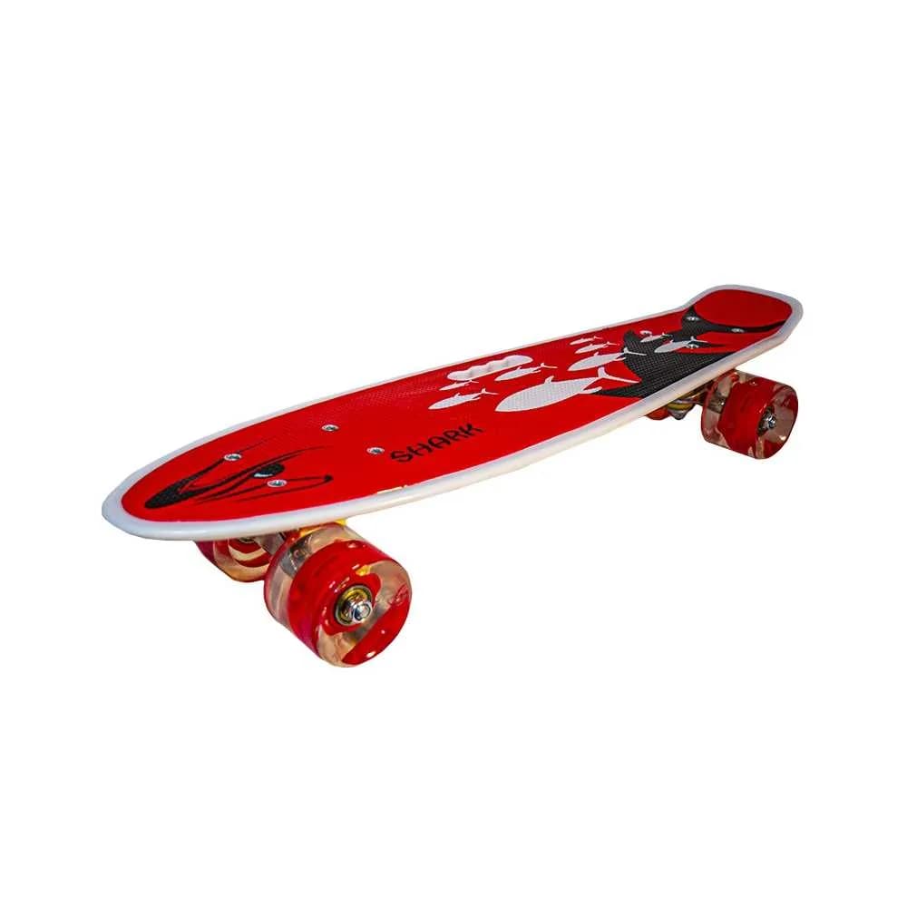 Placa skateboard cu roti silicon, led — miniatură