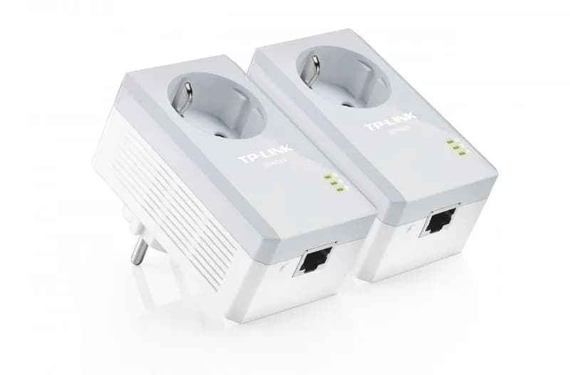 TP-Link Kit POWERLINE, HomePlug AV, 500Mbps, Ultra Compact Size,PassThrough, Green Powerline, Plug and Play, 2 bucati TL-PA4010P