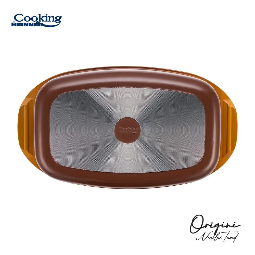 TAVA ROASTER DIN ALUMINIU TURNAT + CAPAC 39 X 22.5 X 11 CM, 5.3L, NICOLAI TAND, ORIGINI, COOKING BY HEINNER — miniatură