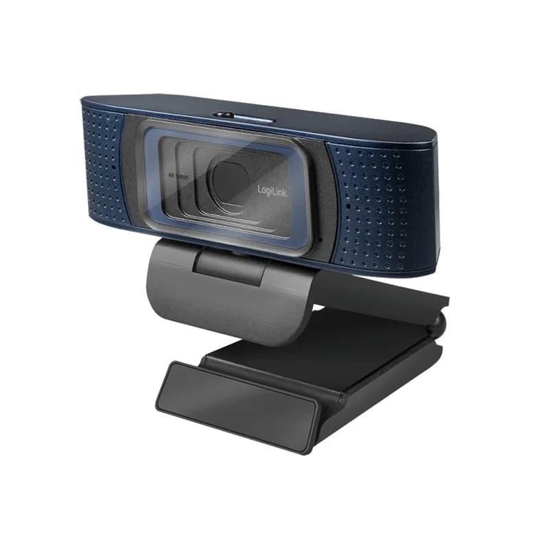 CAMERA WEB LOGILINK senzor.1080p Full-HD cu rezolutie video 1920x1080; unghi vizualizare 80grade, pivotare 90grade, rotatie 180grade,mic dual, autofocus,cablu 1.6m, "UA0379" — miniatură