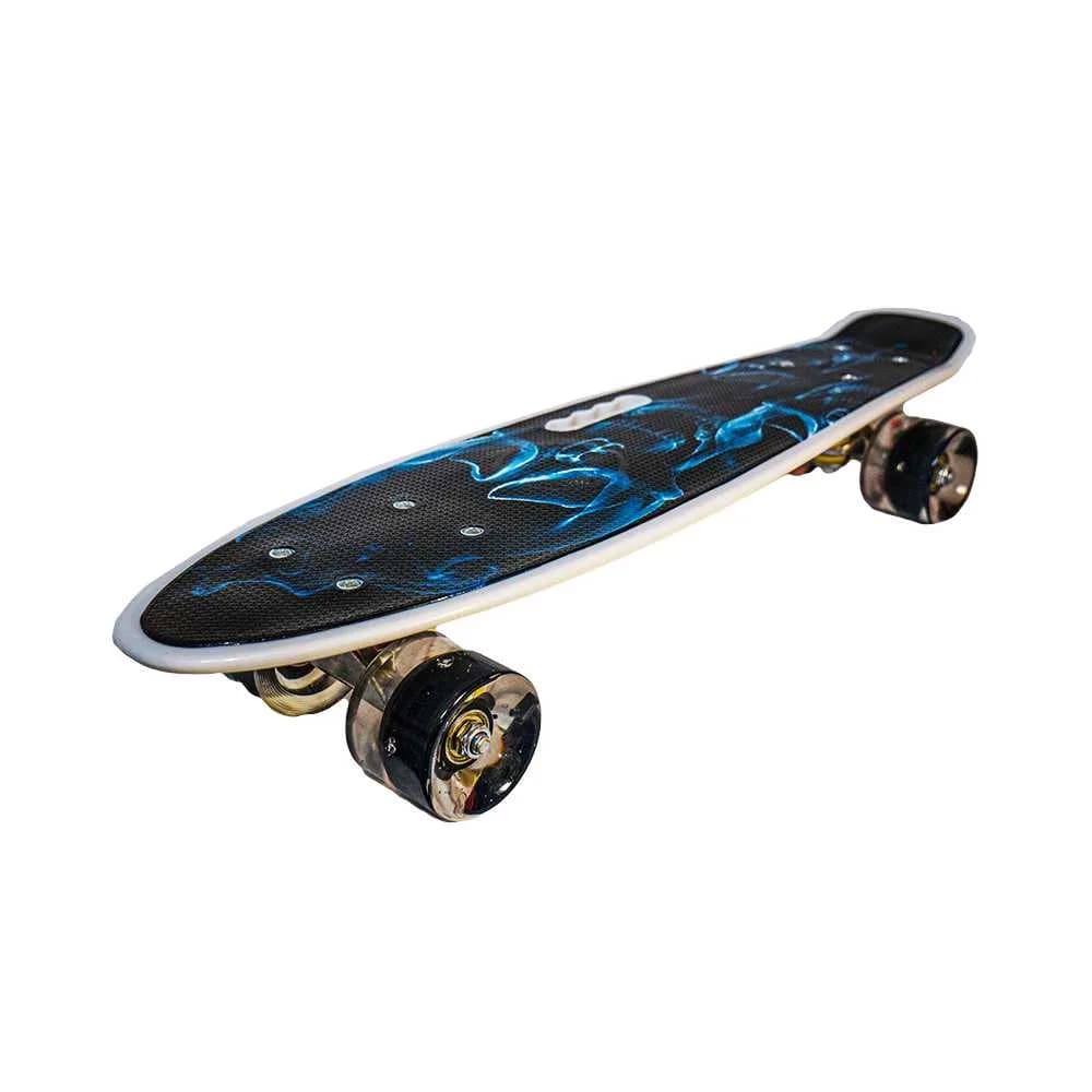 Placa skateboard cu roti silicon, led — miniatură