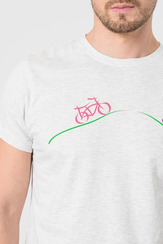 TRICOU CASUAL BICICLETE FAMILIE BARBATI LIGHT GREY-L — miniatură