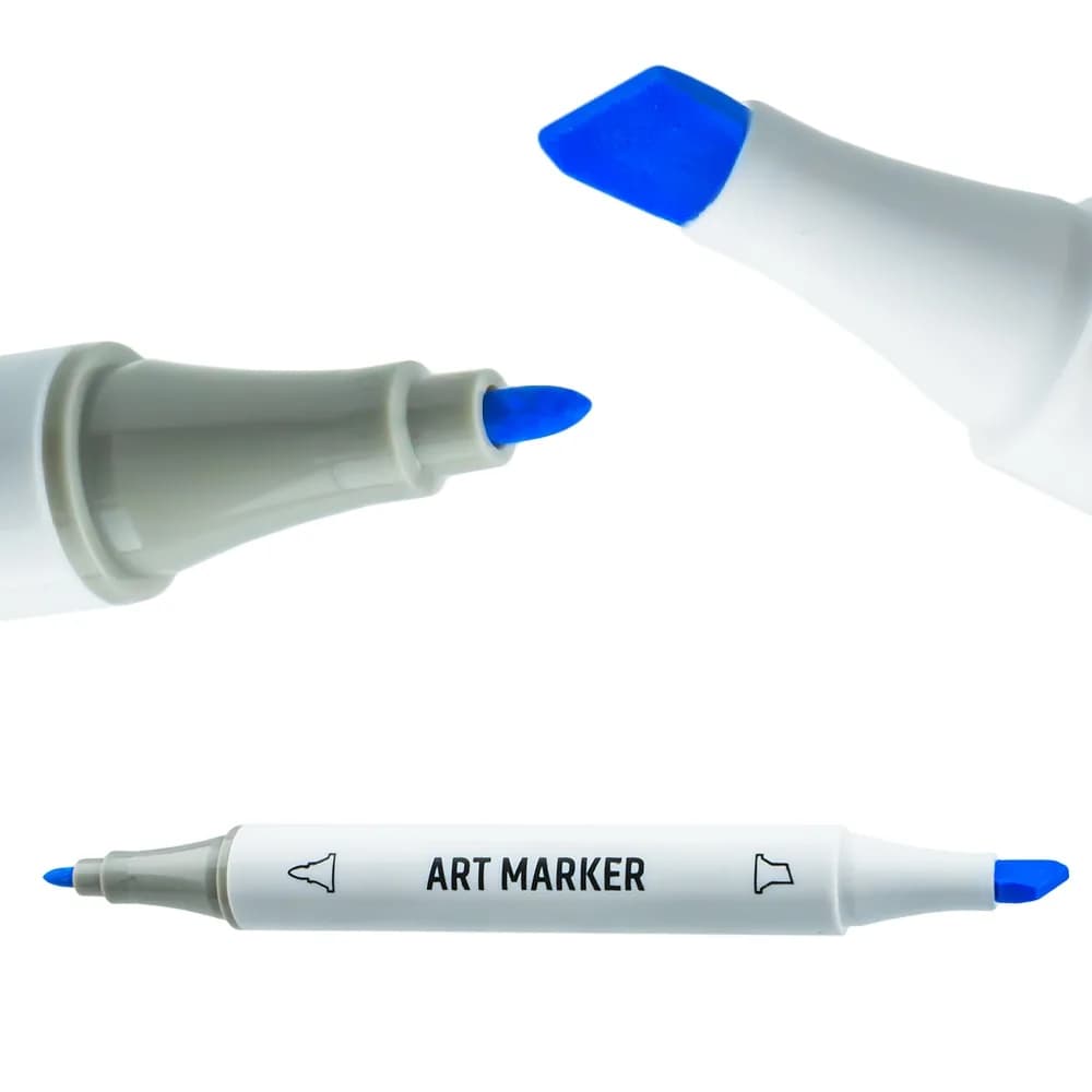 Markere cu 2 capete, 6mm-3mm, 12 cul/set - S-COOL — miniatură