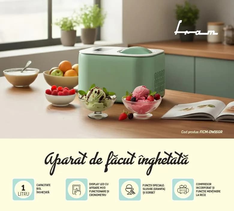 Aparat de făcut înghețată FRAM FICM-DW16GR — miniatură