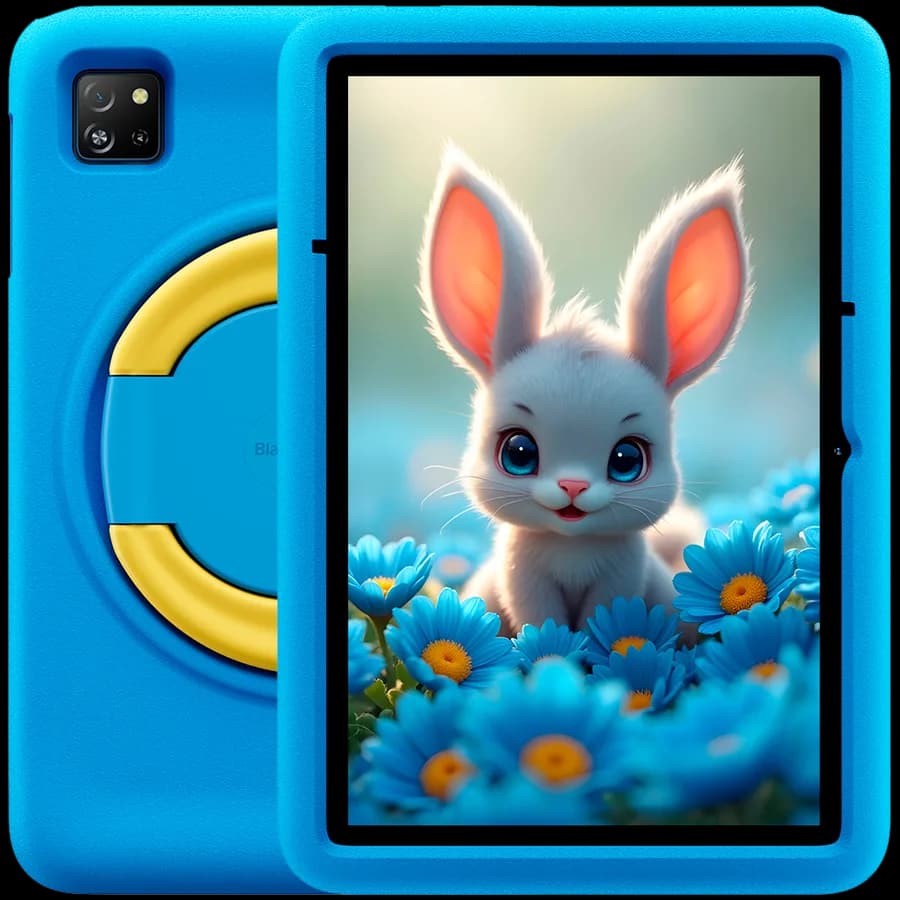 Blackview Tab 60 Pro Kids LTE 10.1-inch HD+ 800x1280 IPS 60Hz 4GB/128GB 5MP Front/8MP Back Cam 7700mAh NO Carger USB Type-C Android 15 SD card slot Ocean Blue "BVTAB60PRO_KIDS-BL_EU"